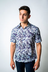 Cobalt flora shirt