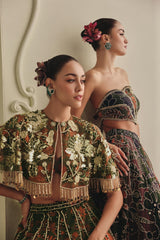 Earthy Cape Embellished Lehenga