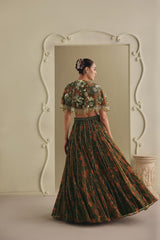 Earthy Cape Embellished Lehenga