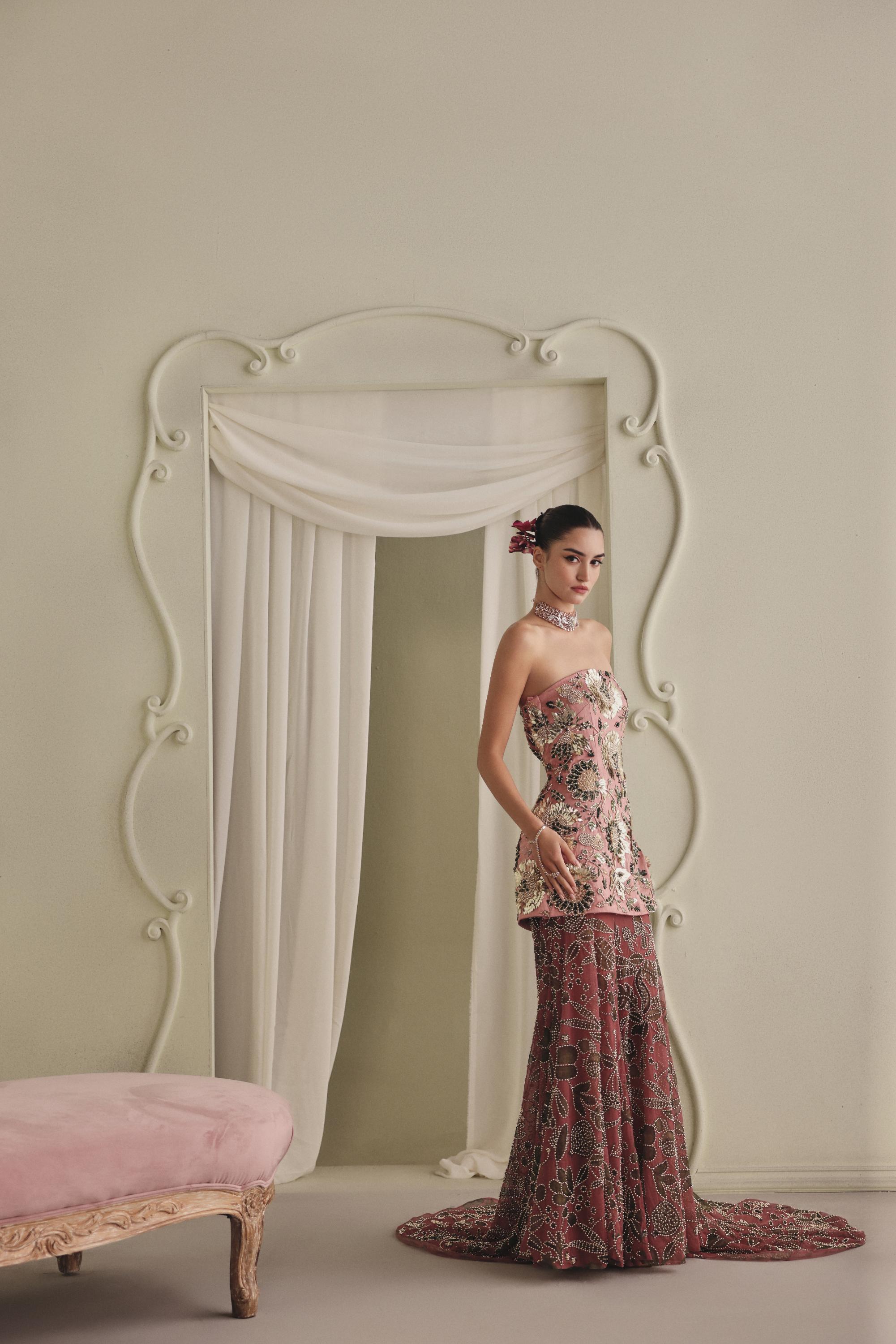 Mauve Antique Gold Gown