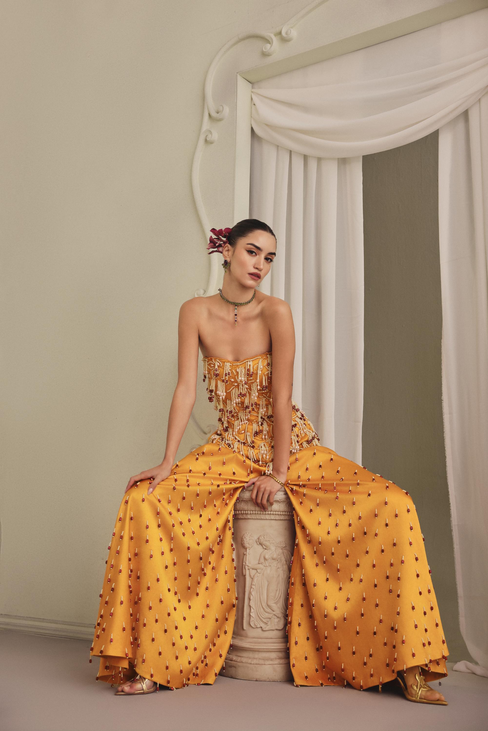 Pearl Cutdana Silk Co-ord