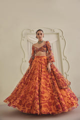 Sunlit Floral Yellow Lehenga