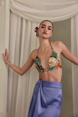 Azure Drape Bustier Set