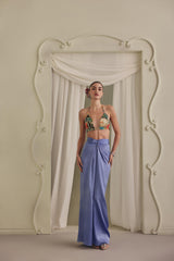 Azure Drape Bustier Set
