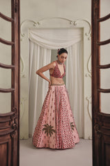 Blush Velvet Coconut Lehenga