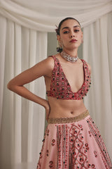 Blush Velvet Coconut Lehenga