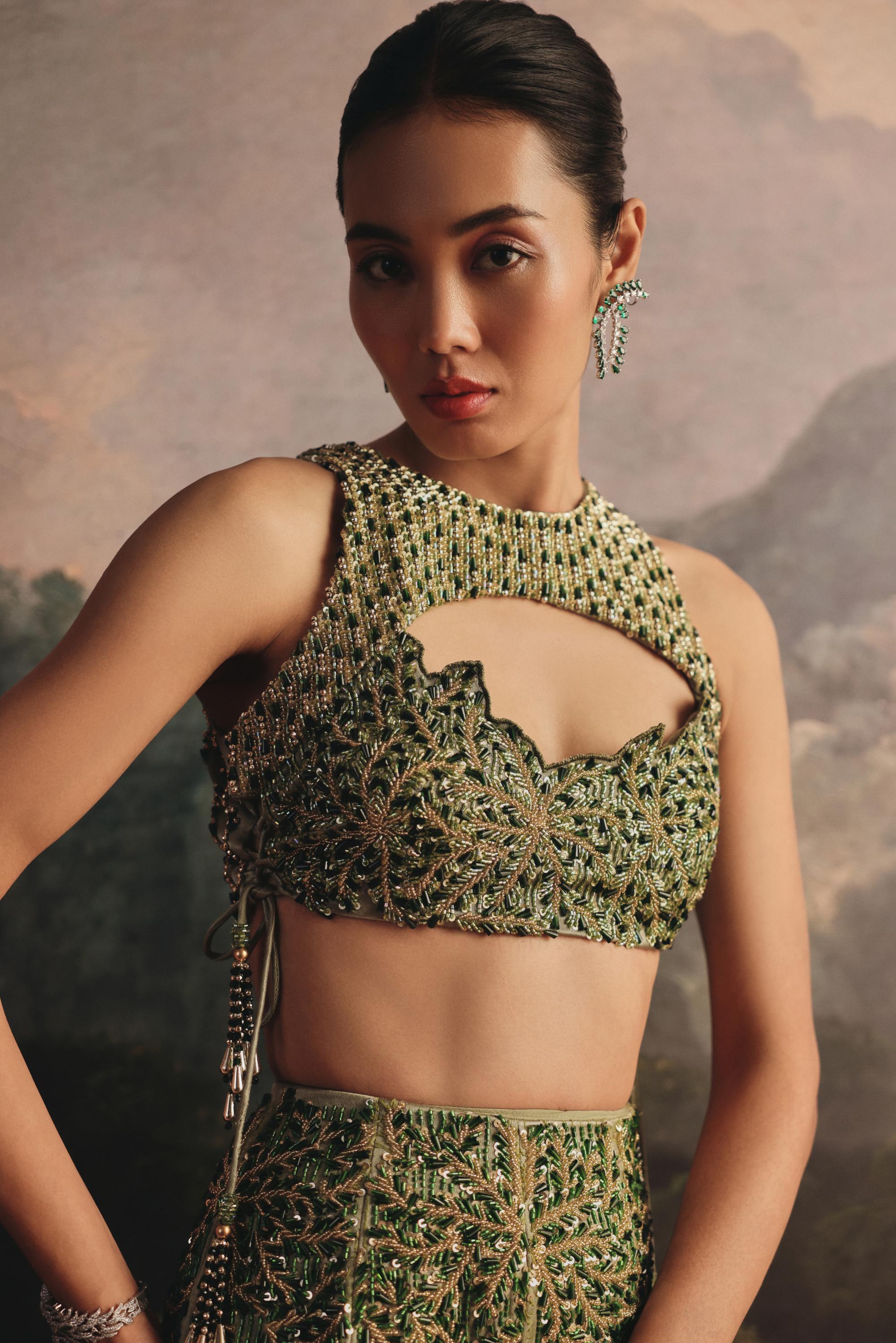 Olive Shimmer Mermaid Co-ord