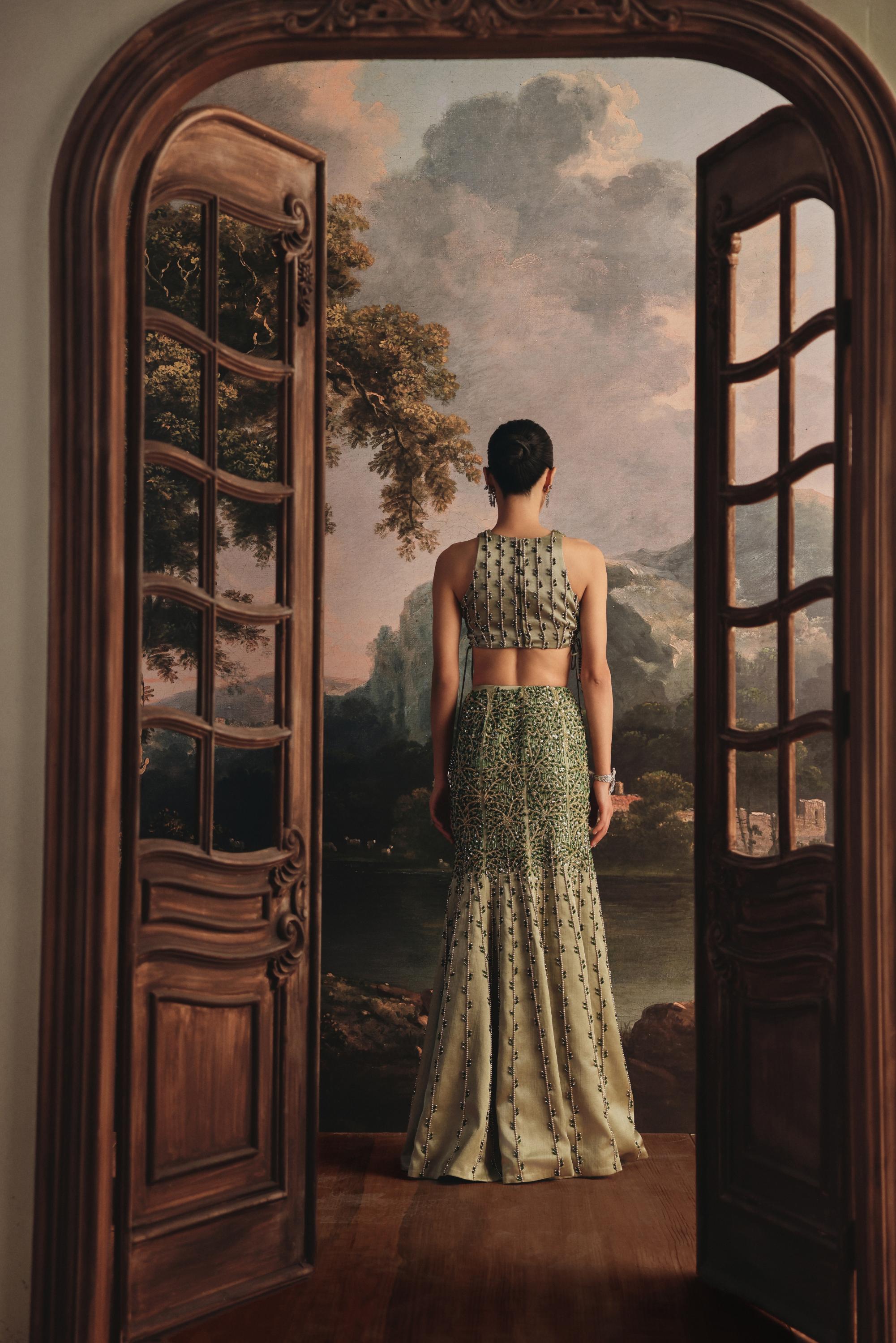 Olive Shimmer Mermaid Co-ord