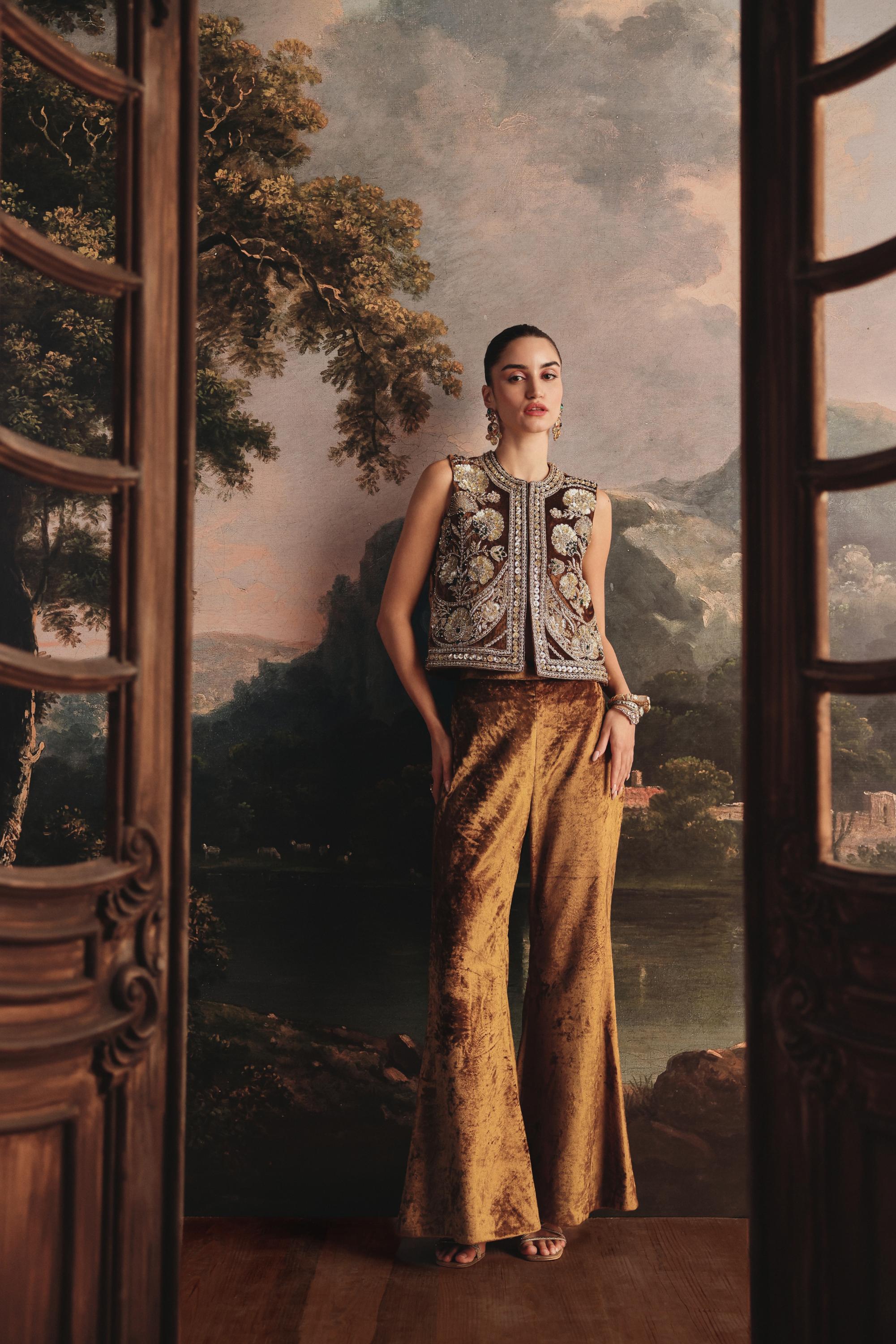 Velvet Zardosi Co-ord Set