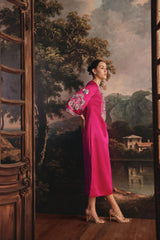 Golden Petal Gaji Silk Dress