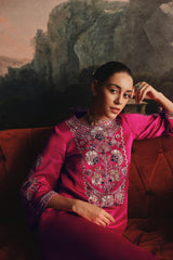 Golden Petal Gaji Silk Dress