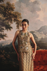 Metallic Coin Tissue Gown