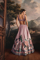 Blush Tropical Muse Lehenga