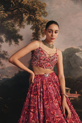 Crimson Radiance Lehenga