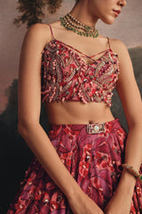 Crimson Radiance Lehenga