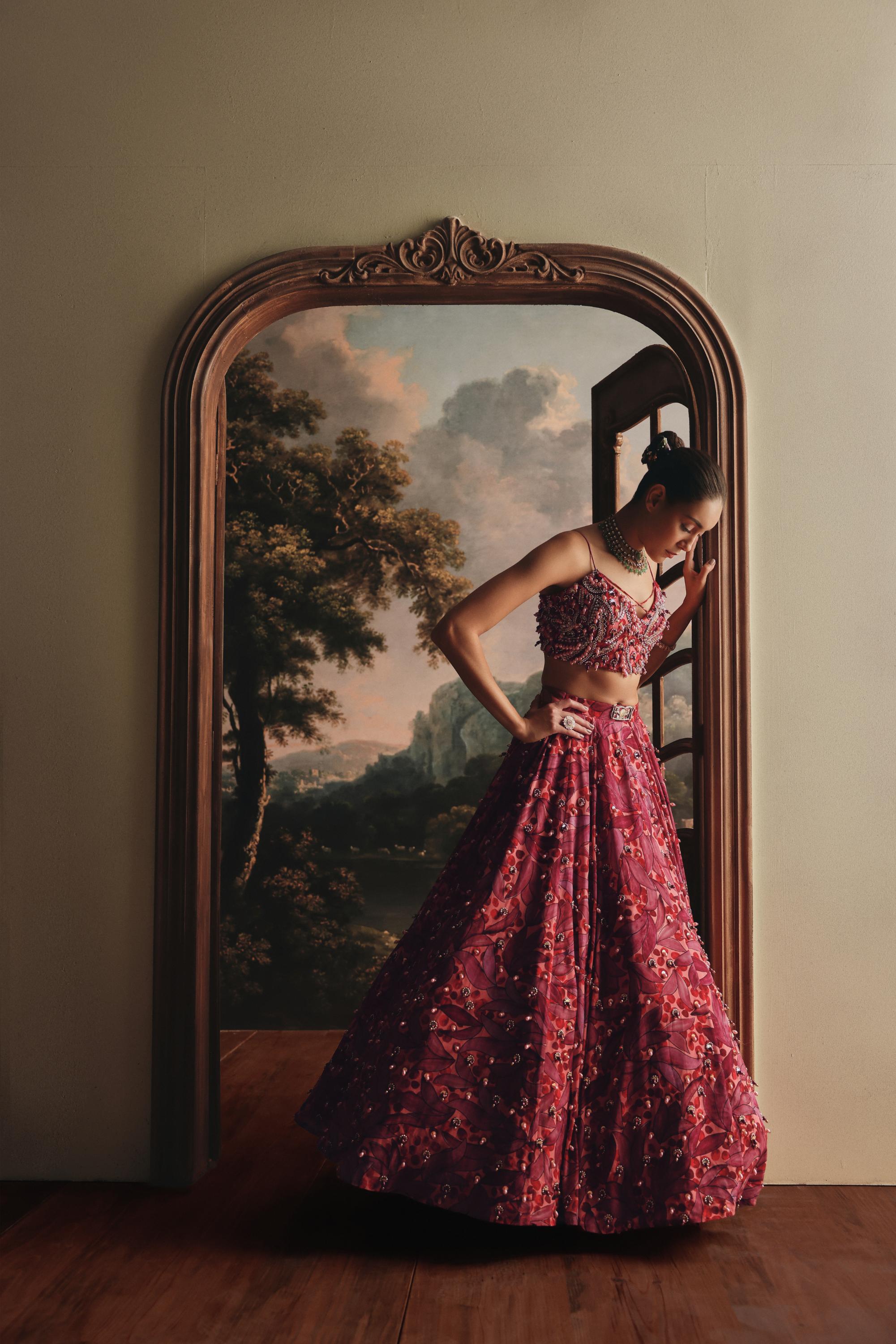 Crimson Radiance Lehenga