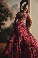 Crimson Radiance Lehenga