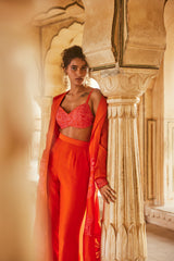 ANTOINETTE JACKET SET – VERMILLION