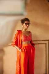 ANTOINETTE JACKET SET – VERMILLION