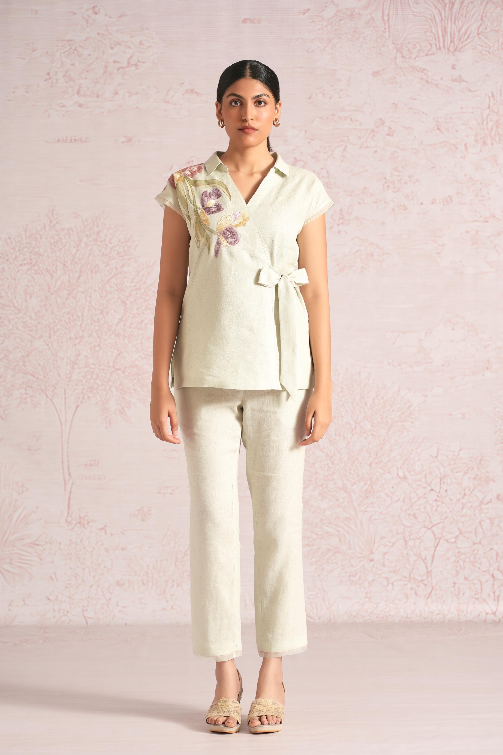 Painted Petals Wrap Co-ord