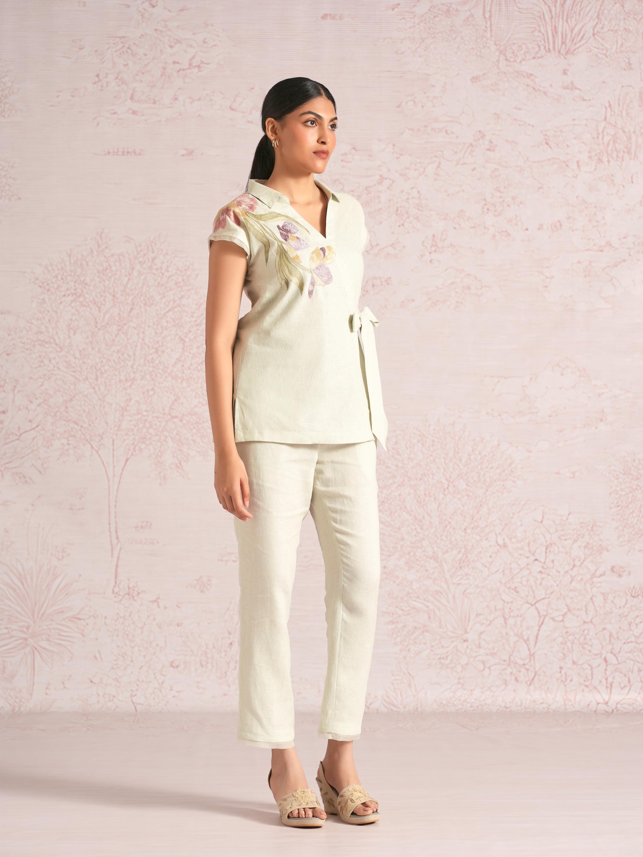 Painted Petals Wrap Co-ord