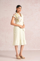 Painted Petals Wrap Dress