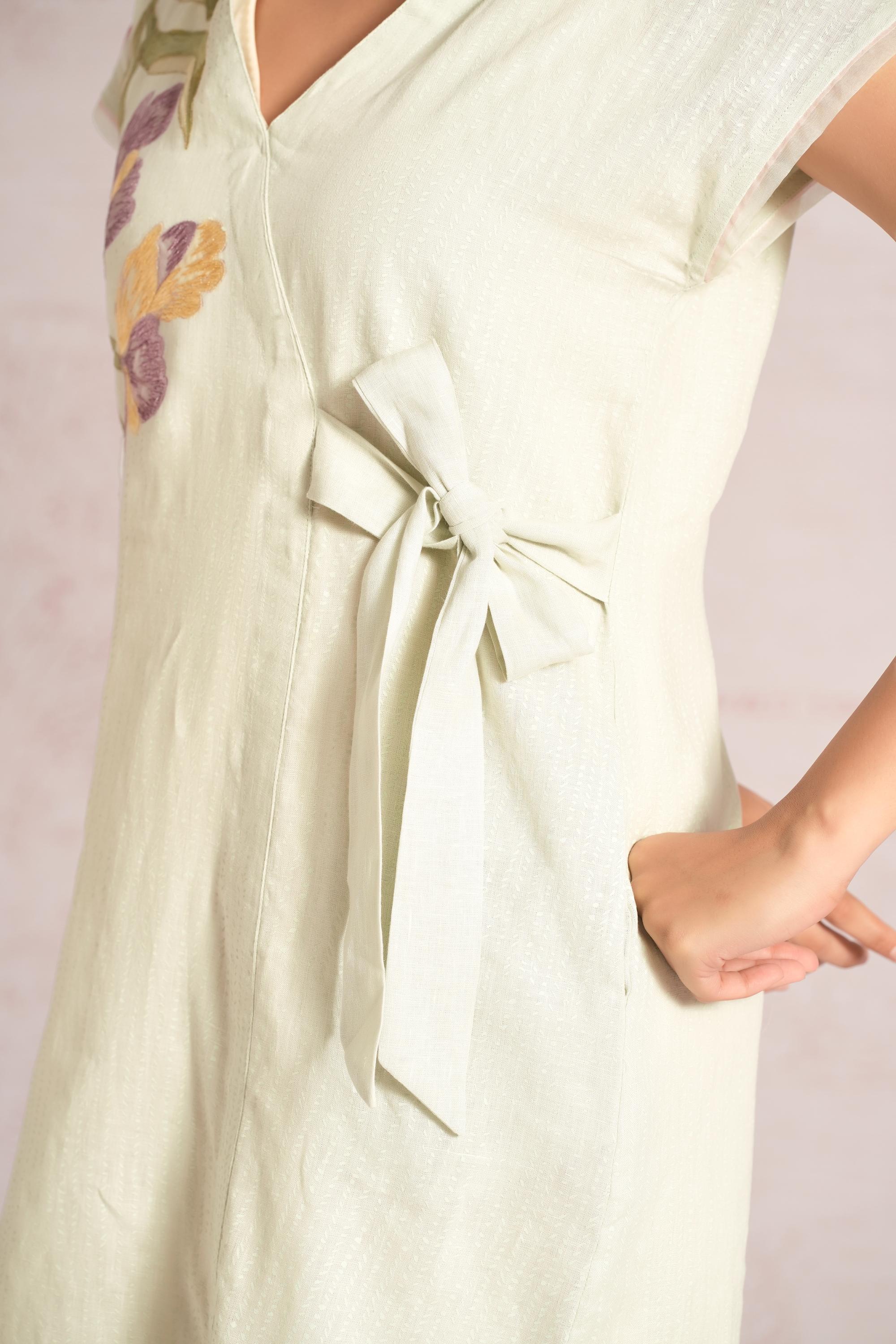 Painted Petals Wrap Dress