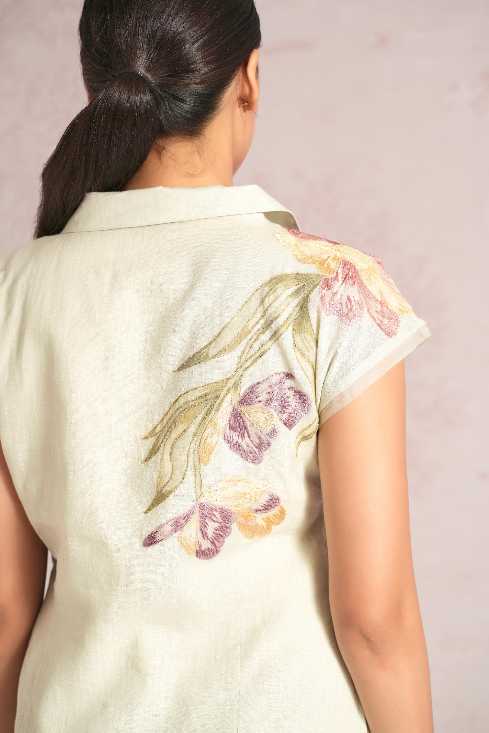 Painted Petals Wrap Dress