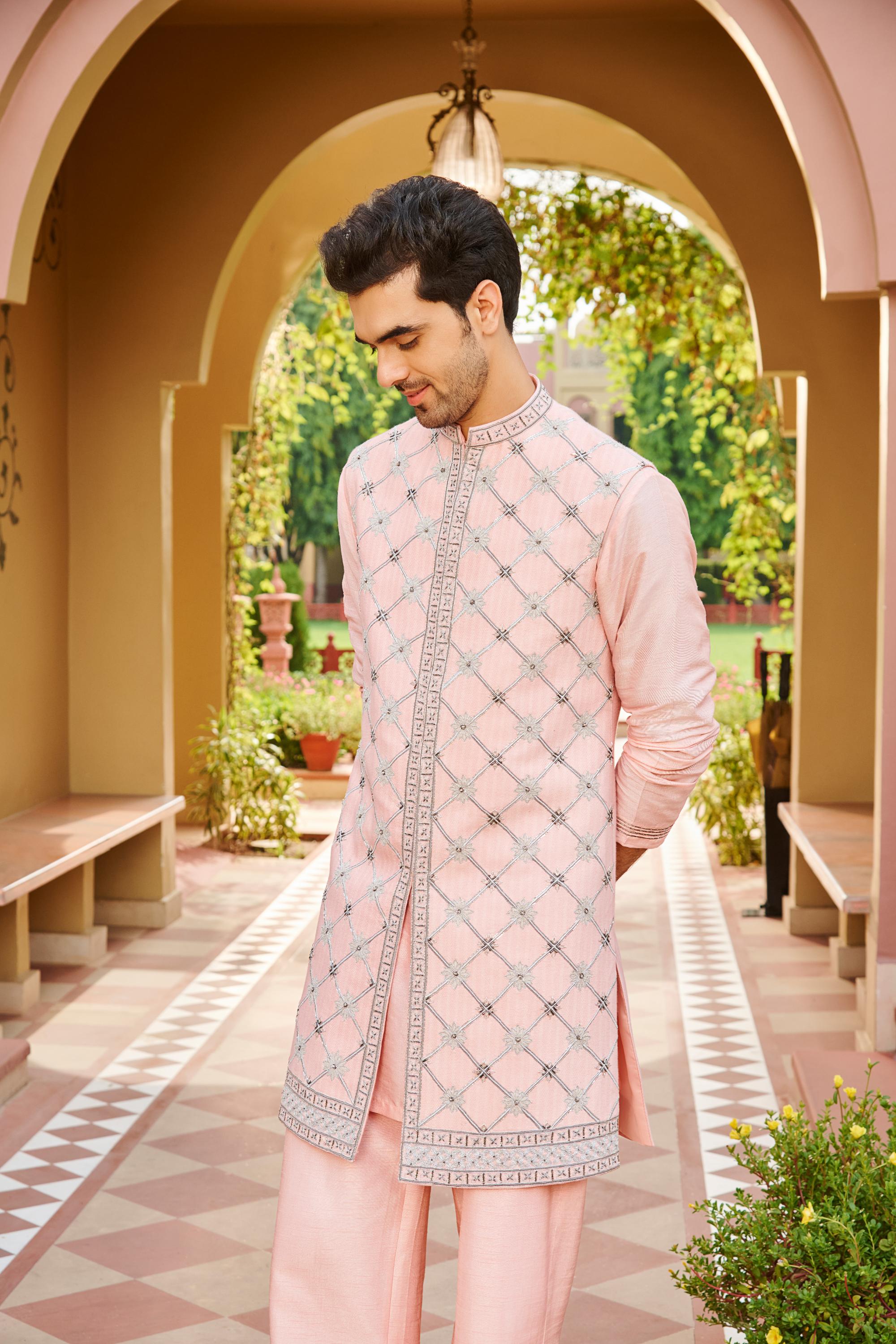 aafreen sleeveless sherwani set