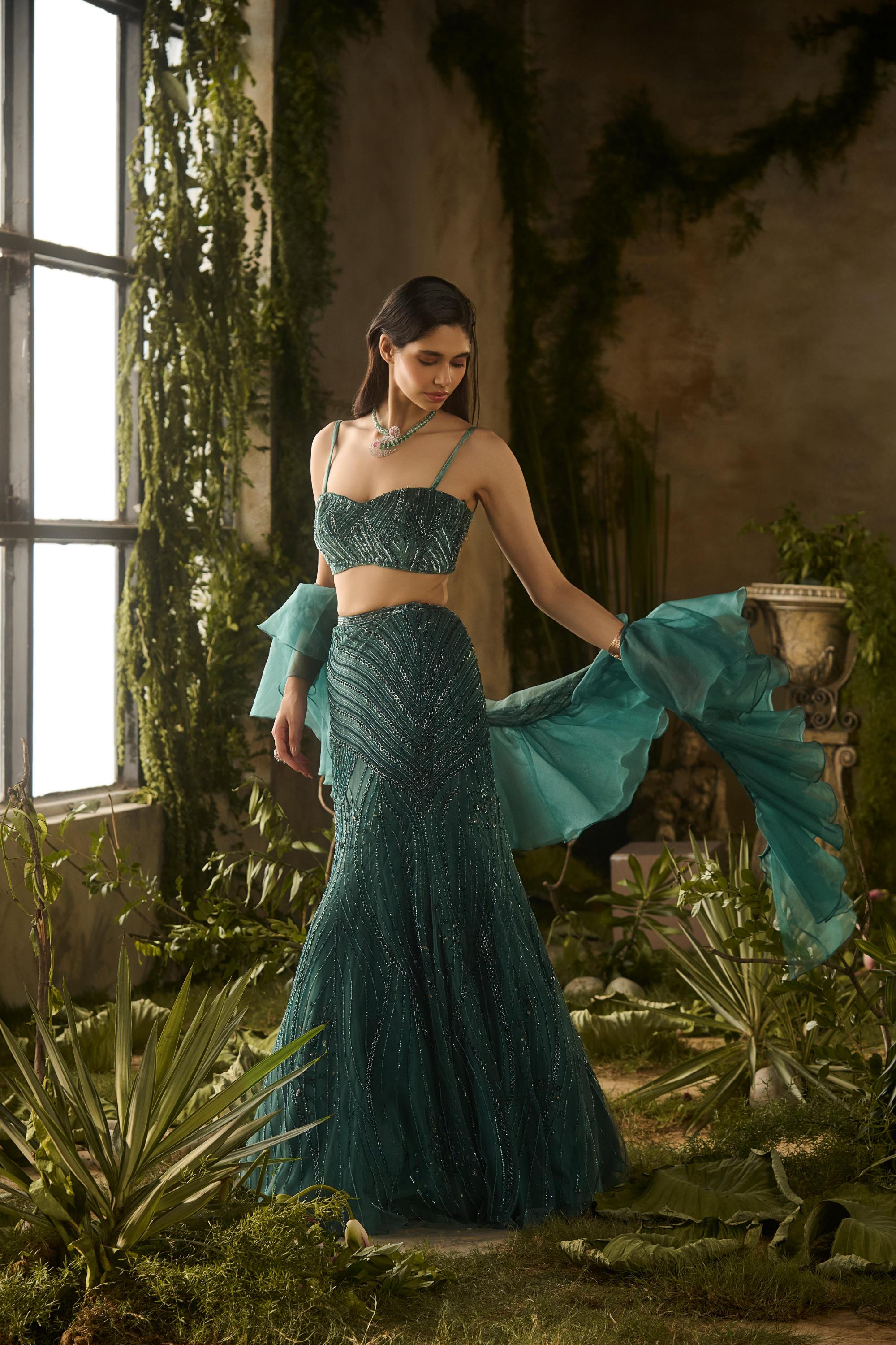 VERDANT CHARM LEHENGA SET
