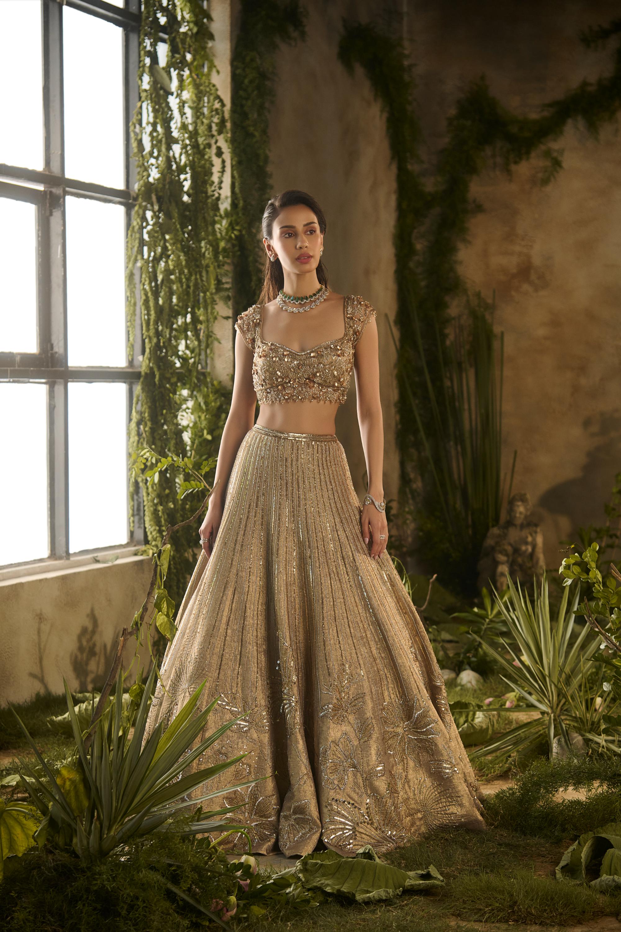 GOLD SPECTRUM LEHENGA SET