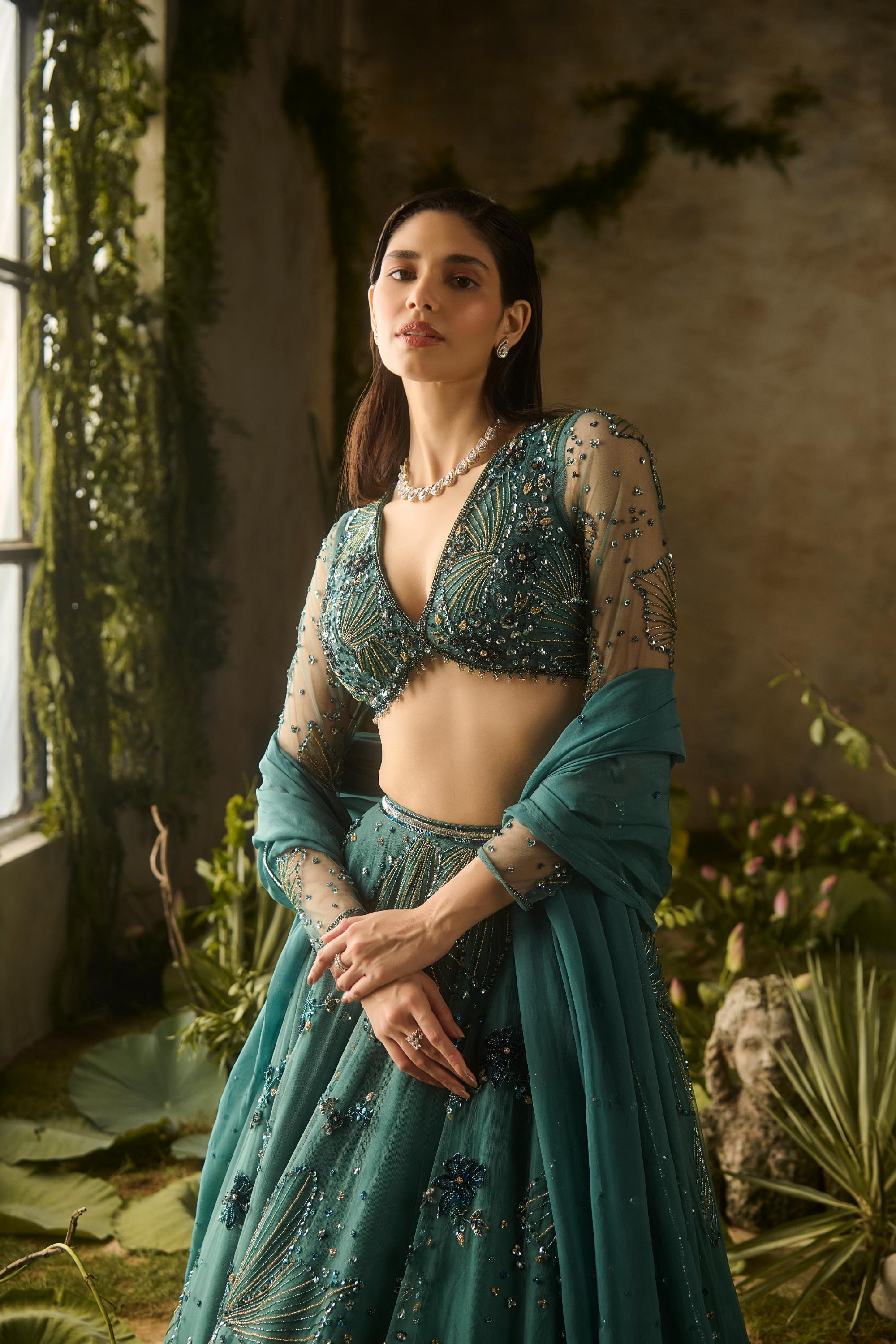 MYSTIC MOSS LEHENGA SET