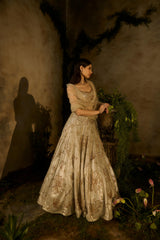 CHAMPAGNE MIST LEHENGA SET