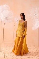 Jaune Sharara Set