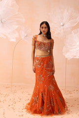 Burt Orange Lehnga Set