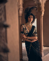 KAIA SAREE SET – BLACK