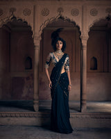 KAIA SAREE SET – BLACK