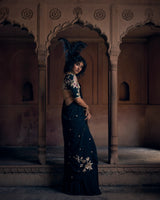 KAIA SAREE SET – BLACK