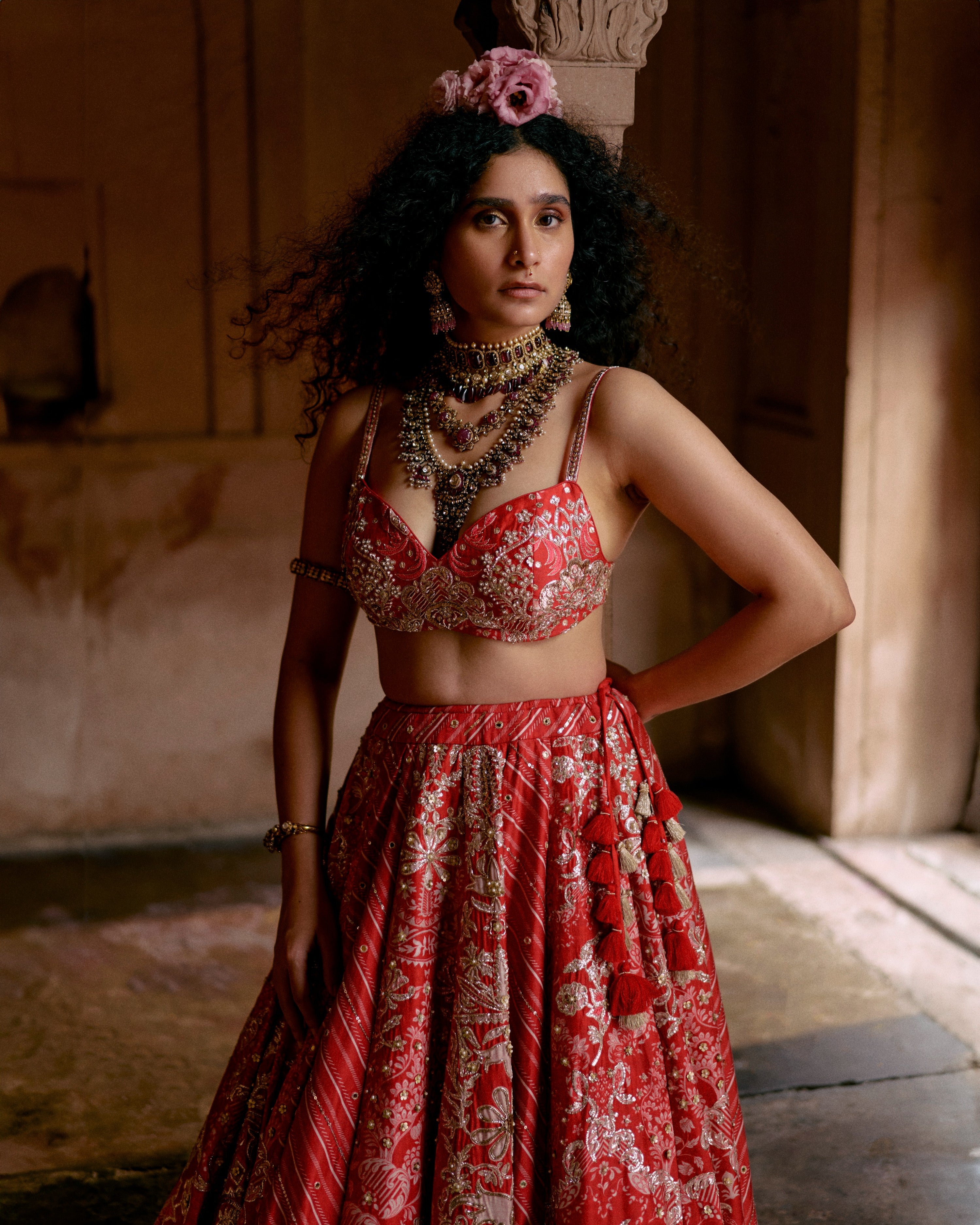 JEAN LEHENGA SET