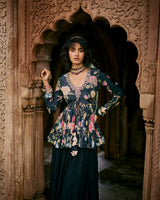 VIOLET PEPLUM SET