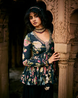 VIOLET PEPLUM SET