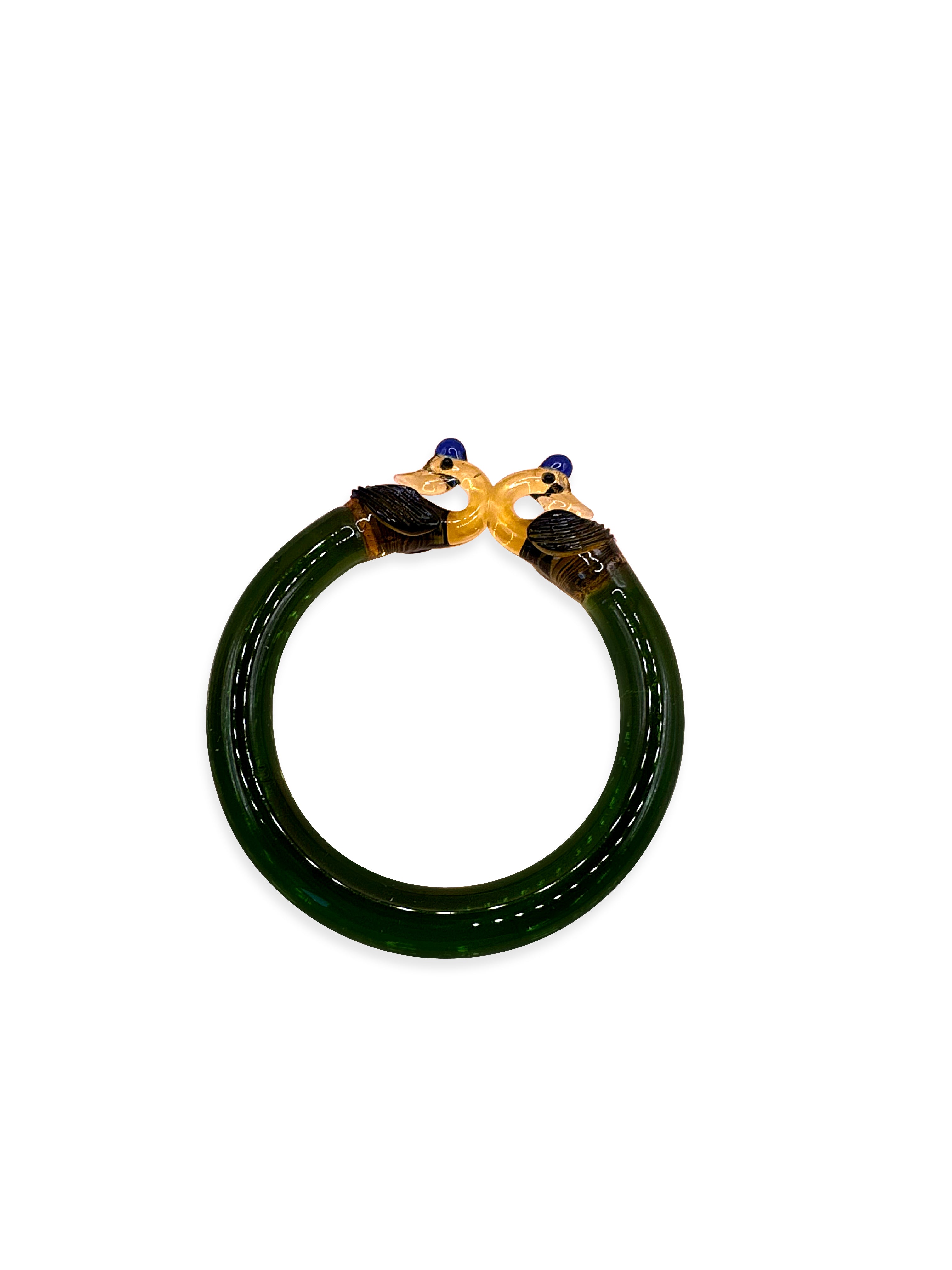 Peacock Glass Bangle