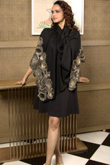Poppy Affair | Embroidered Wool Silk Stole