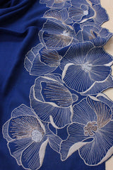 Poppy Affair | Embroidered Wool Silk Stole