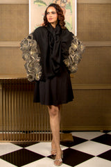 Poppy Affair | Embroidered Wool Silk Stole