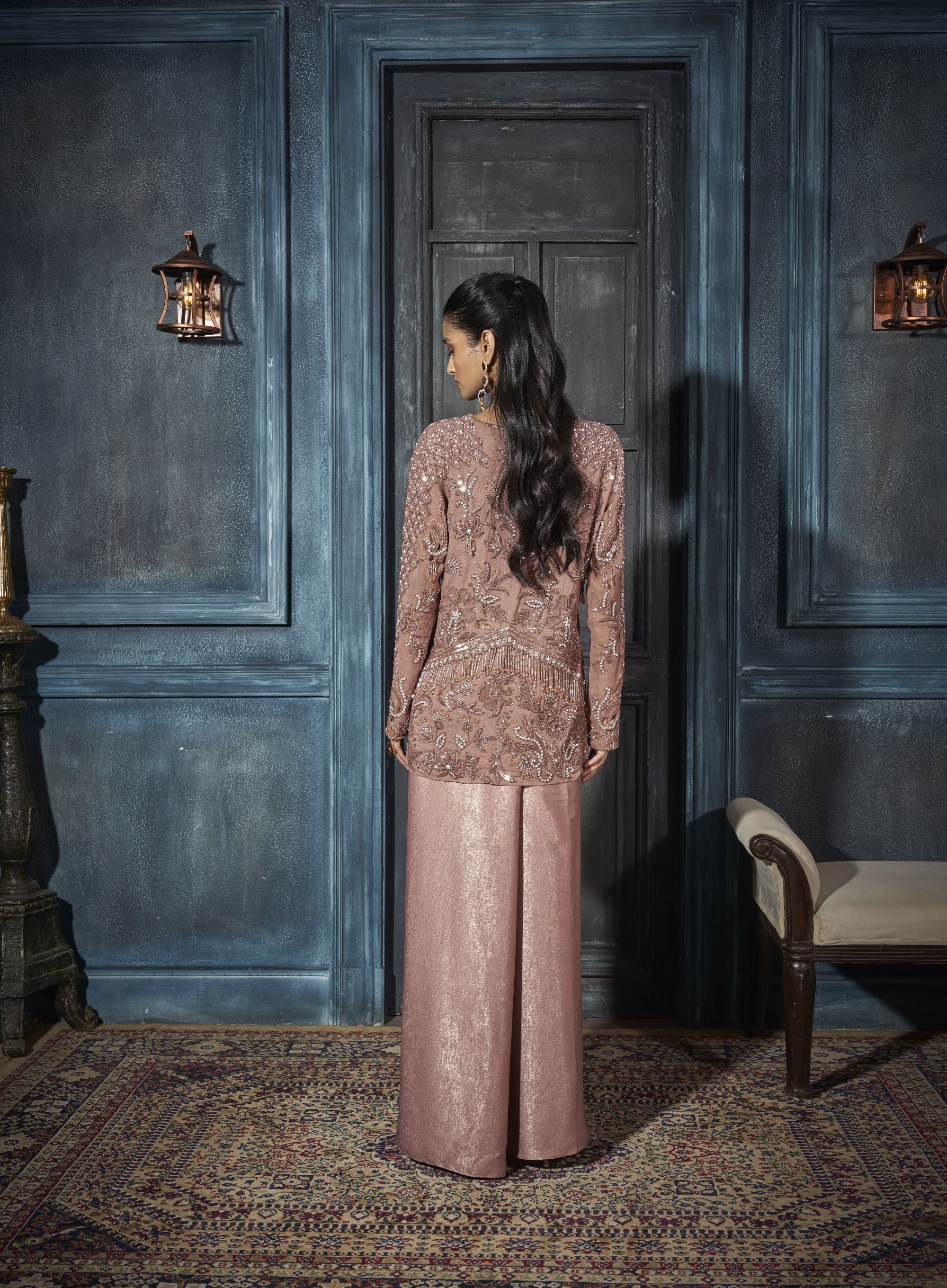 Waterfall Skirt, Embroidered Tunic