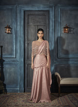 Embroidered Cape, Draped Saree, Bustier
