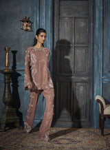 Embroidered Tunic, Bustier, Flare Pants