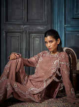 Embroidered Tunic, Bustier, Flare Pants