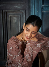 Embroidered Tunic, Bustier, Flare Pants